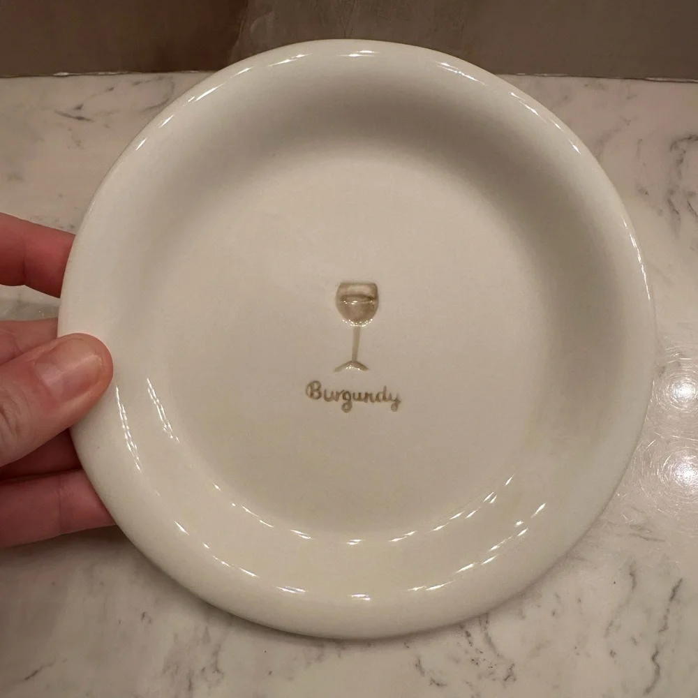 Williams Sonoma Wine Series Burgundy Canapé/Appetizer Replacement Plate‎ 6 1/4”